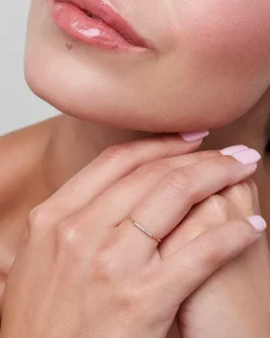 Mila 14K Yellow Gold Band Ring In White Diamond^Kendra Scott Hot