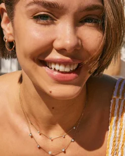 Mila 14K Yellow Gold Huggie Earrings In White Diamond^Kendra Scott Best
