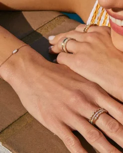 Millicent 14K Yellow Gold Delicate Chain Bracelet In White Diamond^Kendra Scott New