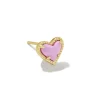 Mini Ari Heart Gold Single Stud Earring In Fuchsia Magnesite^Kendra Scott Fashion
