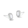 Mini Ellie Silver Stud Earrings In Ivory Mother-Of-Pearl^Kendra Scott Best