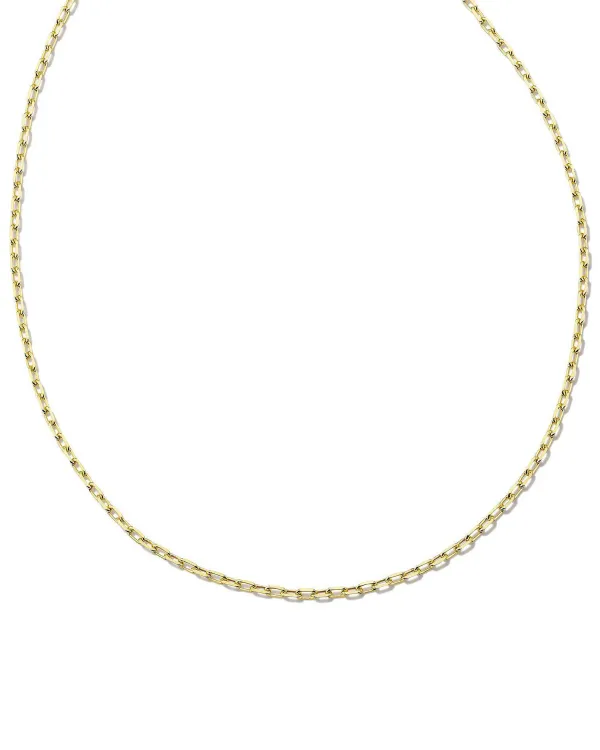 Mini Paperclip Chain Necklace In 18K Gold Vermeil^Kendra Scott Best