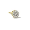 Mini Pave Circle 18K Gold Vermeil Single Stud Earring In White Topaz^Kendra Scott Cheap