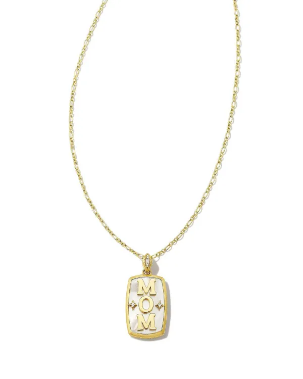 Mom 18K Gold Vermeil Stone Tag Necklace In Ivory Mother-Of-Pearl^Kendra Scott Outlet