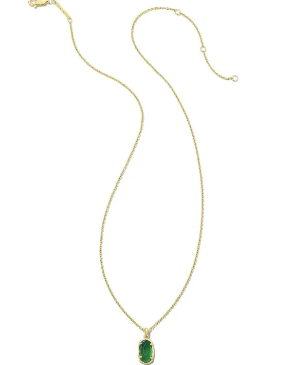 Mommy & Me 18K Gold Vermeil Youth Stone Fern Short Pendant Necklace In Green Onyx^Kendra Scott Store