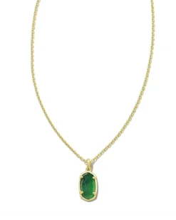 Mommy & Me 18K Gold Vermeil Youth Stone Fern Short Pendant Necklace In Green Onyx^Kendra Scott Store