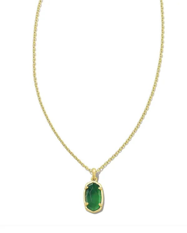 Mommy & Me 18K Gold Vermeil Youth Stone Fern Short Pendant Necklace In Green Onyx^Kendra Scott Store