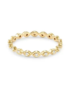 Nicolette 14K Yellow Gold Band Ring In White Diamond^Kendra Scott Cheap