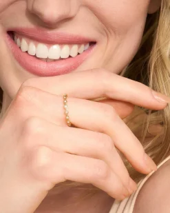 Nicolette 14K Yellow Gold Band Ring In White Diamond^Kendra Scott Cheap