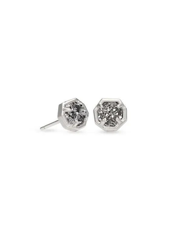 Nola Silver Stud Earrings In Platinum Drusy^Kendra Scott Sale