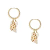 Oleana Gold Huggie Earrings In Spotted Shell^Kendra Scott Store