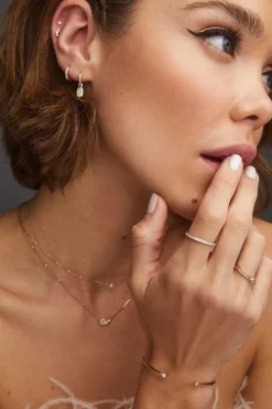 Orion Mini 14K Yellow Gold Single Stud Earring In White Diamond^Kendra Scott Cheap