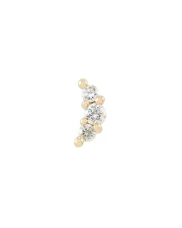 Orion Mini 14K Yellow Gold Single Stud Earring In White Diamond^Kendra Scott Cheap