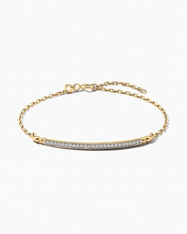 Ott 14K Yellow Gold Delicate Bracelet In White Diamond^Kendra Scott Cheap
