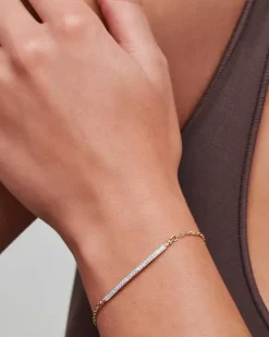 Ott 14K Yellow Gold Delicate Bracelet In White Diamond^Kendra Scott Cheap