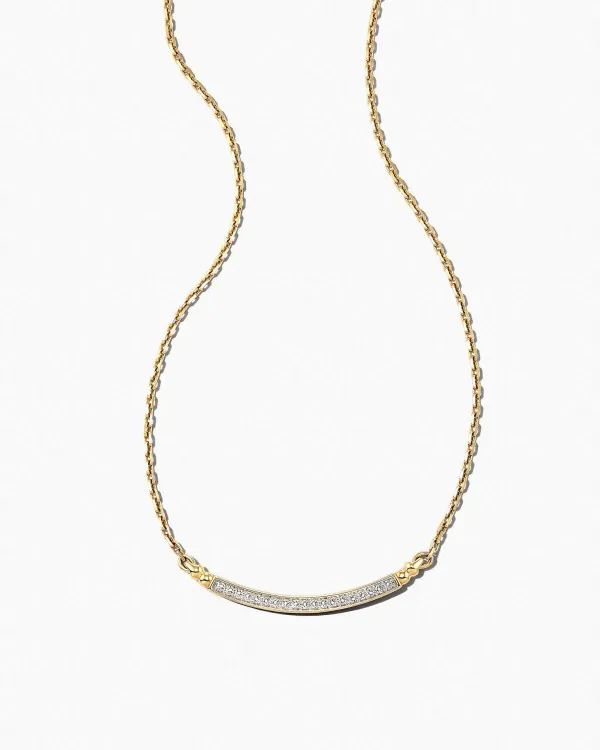 Ott 14K Yellow Gold Pendant Necklace In White Diamond^Kendra Scott Clearance