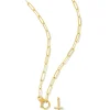 Paperclip Cross Charm Necklace In 18K Gold Vermeil^Kendra Scott Store