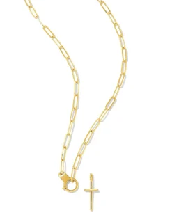 Paperclip Cross Charm Necklace In 18K Gold Vermeil^Kendra Scott Store