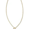Pave Heart Padlock 14K Yellow Gold Pendant Necklace In White Diamond^Kendra Scott Hot