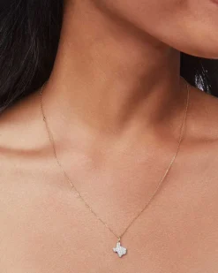 Pave State Of Texas 14K Yellow Gold Charm In White Diamond^Kendra Scott Fashion