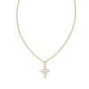 Pearl 14K Yellow Gold Cross Pendant Necklace In White Pearl^Kendra Scott Shop