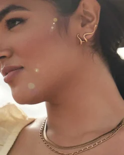 Phoenix Ear Climber Earrings In Vintage Gold^Kendra Scott Clearance