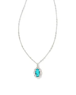 Piper Silver Pendant Necklace In Variegated Turquoise Magnesite^Kendra Scott Outlet