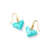 Poppy Vintage Gold Drop Earrings In Variegated Turquoise Magnesite^Kendra Scott Hot