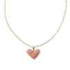 Poppy Vintage Gold Small Long Pendant Necklace In Blush Pink Quartzite^Kendra Scott Cheap