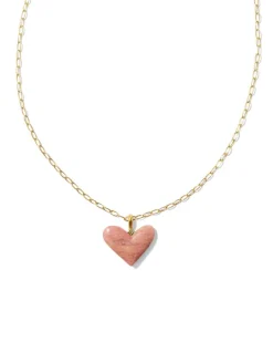 Poppy Vintage Gold Small Long Pendant Necklace In Blush Pink Quartzite^Kendra Scott Cheap