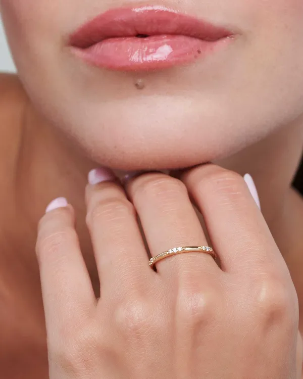 Posey 14K Yellow Gold Band Ring In White Diamonds^Kendra Scott Cheap