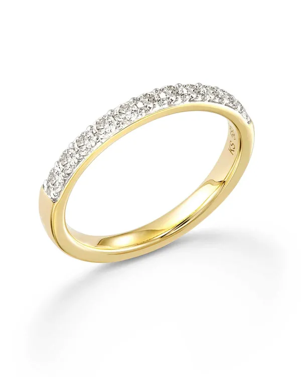 Raleigh 14K Yellow Gold Band Ring In White Diamond^Kendra Scott Fashion