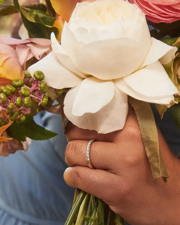 Raleigh 14K Yellow Gold Band Ring In White Diamond^Kendra Scott Fashion