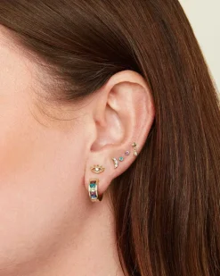 Reeve Mini 14K Yellow Gold Single Stud Earring In Turquoise^Kendra Scott Cheap