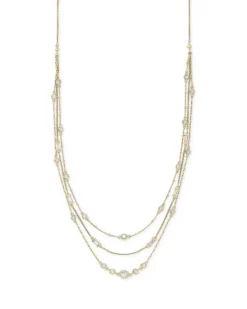 Rina Gold Multi Strand Necklace In Lustre Glass^Kendra Scott Best