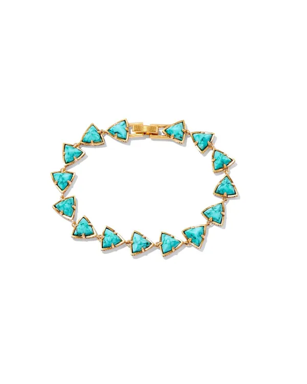 Robby Vintage Gold Link And Chain Bracelet In Variegated Turquoise Magnesite^Kendra Scott Online