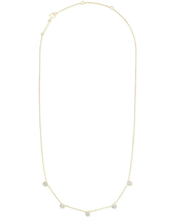 Shannon 14K Yellow Gold Collar Necklace In White Diamond^Kendra Scott Fashion