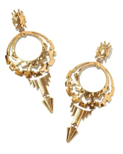 Shiva Statement Earrings In Vintage Gold^Kendra Scott New