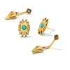 Shiva Vintage Gold Ear Jacket Earrings In Teal Howlite^Kendra Scott Flash Sale
