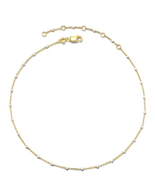 Single Satellite Chain Anklet In Sterling Silver & 18K Yellow Gold Vermeil^Kendra Scott Sale
