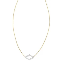 Small Abbie 14K Yellow Gold Pendant Necklace In White Diamond^Kendra Scott Best Sale