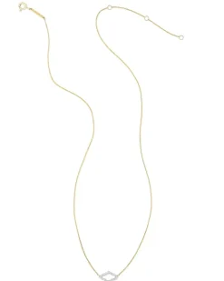 Small Abbie 14K Yellow Gold Pendant Necklace In White Diamond^Kendra Scott Best Sale
