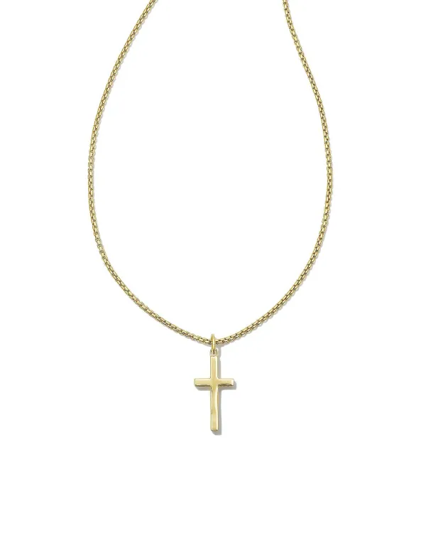 Small Cross Charm Necklace In 18K Gold Vermeil^Kendra Scott New