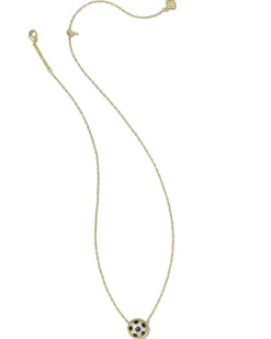 Soccer Gold Short Pendant Necklace In Ivory Mother-Of-Pearl^Kendra Scott New