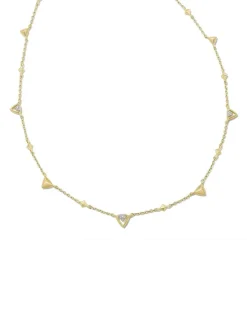 Spencer 18K Gold Vermeil Strand Necklace In White Topaz^Kendra Scott Clearance