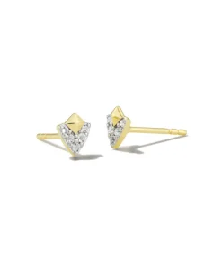 Spencer 18K Gold Vermeil Stud Earrings In White Topaz^Kendra Scott Hot