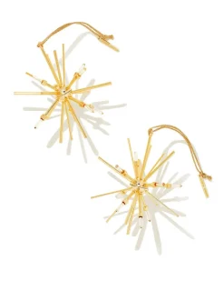 Starburst Gold Ornaments Set Of 2 In Clear^Kendra Scott Best Sale