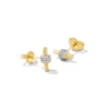 Stella 14K Yellow Gold Stud Earrings In White Diamond^Kendra Scott Discount