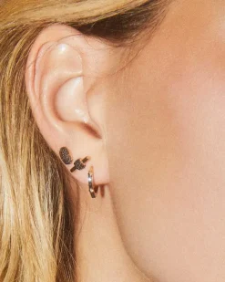 Stella 14K Yellow Gold Stud Earrings In Black Diamond^Kendra Scott Outlet