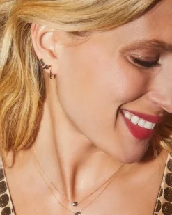 Stella 14K Yellow Gold Stud Earrings In Black Diamond^Kendra Scott Outlet